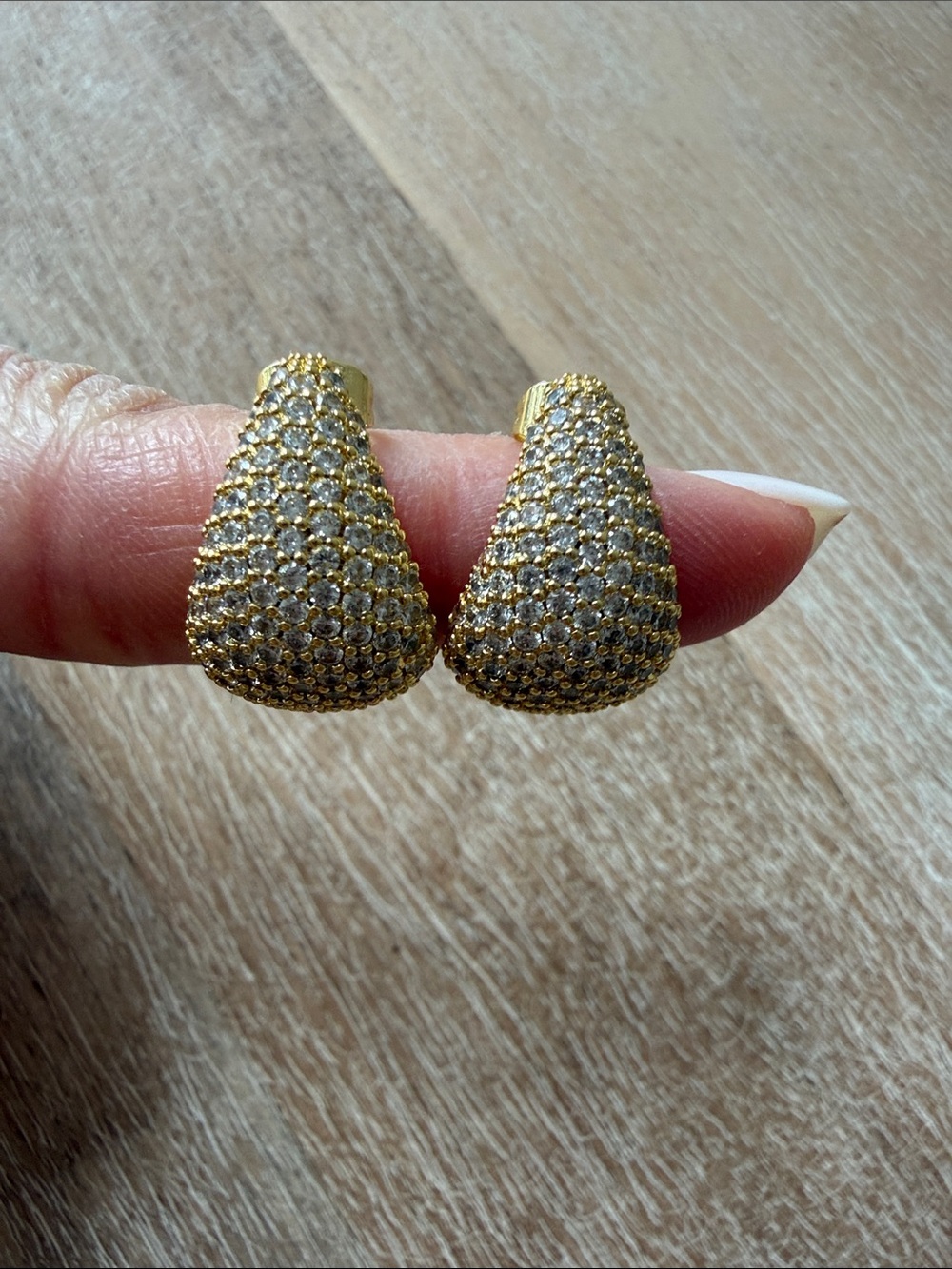 Gorjana Gold Pavé Teardrop Clip-On Earrings